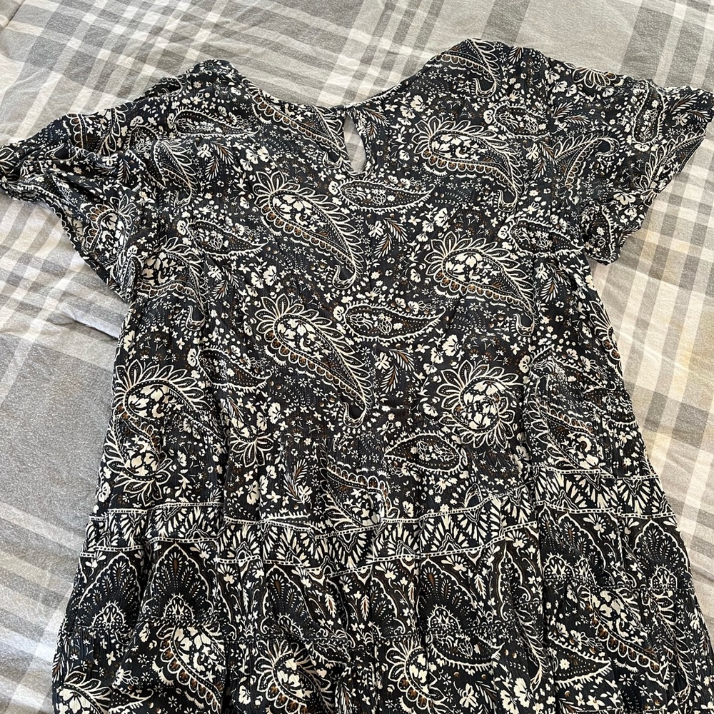 Bila 77 brand blue paisley western boho sun dress - Picture 6 of 8